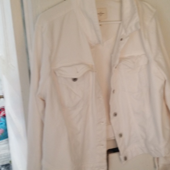 jessica simpson white jean jacket